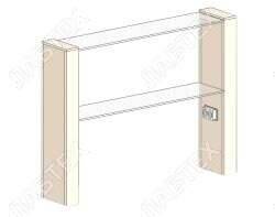 Надстройка для стола ЛАБТЕХ-ПС-1 (НС-4)  975*250*800