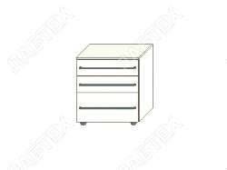 Тумба подкатная ЛАБТЕХ Дин-2С с 3-мя ящиками, 460*524*617