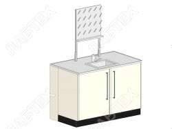 Стол мойка ЛАБТЕХ ПроМо-2Т центральная двухдверная с сушилкой, 1200*900*900