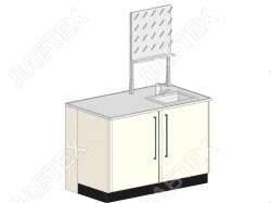 Стол мойка ЛАБТЕХ ПроМо-3Т правая двухдверная с сушилкой