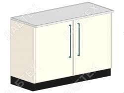 Стол тумба лабораторный ЛАБТЕХ ПроСт-31ДК двухдверный, 1200*650*900
