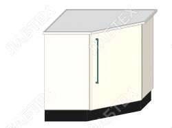 Стол тумба лабораторный ЛАБТЕХ ПроСт-71ДК однодверный, для внешних угловых переходов, 900*900*900