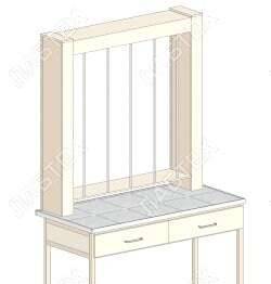 Установка титровальная ЛАБТЕХ-УТ-1, 5 штативов  975*245*1000